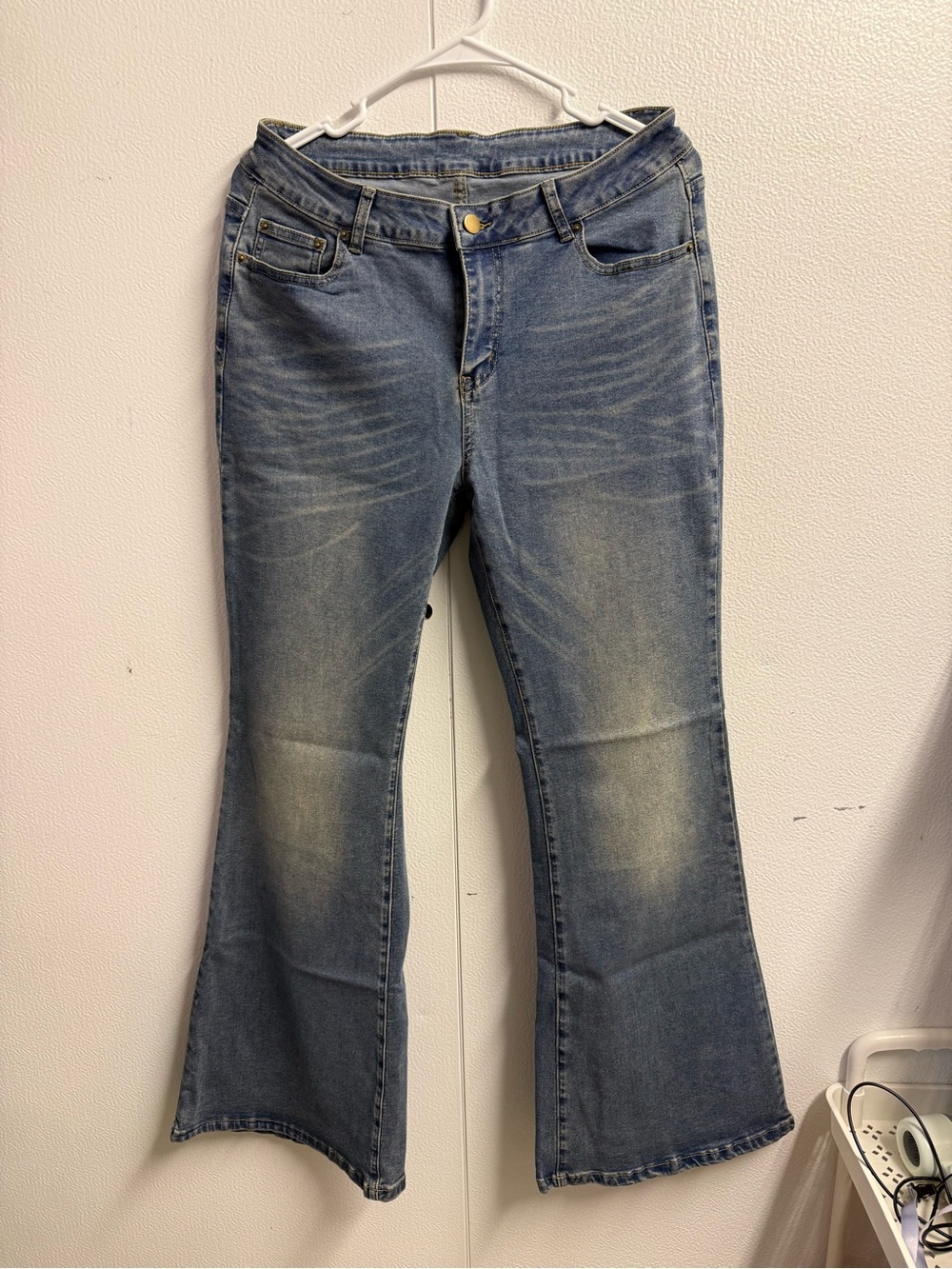 Women's Mid-Rise Light Blue Flare Jeans